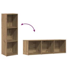 Berkfield Home Book Cabinet Artisan Oak 36x30x114 cm Engineered Wood in Brown - Size: 36 x 30 x 114 cm - thumbnail 8