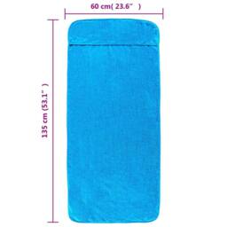 Berkfield Home Beach Towels 4 pcs Turquoise 60x135 cm Fabric 400 GSM - thumbnail 8