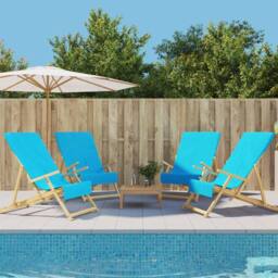 Berkfield Home Beach Towels 4 pcs Turquoise 60x135 cm Fabric 400 GSM - thumbnail 2