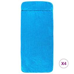Berkfield Home Beach Towels 4 pcs Turquoise 60x135 cm Fabric 400 GSM - thumbnail 3