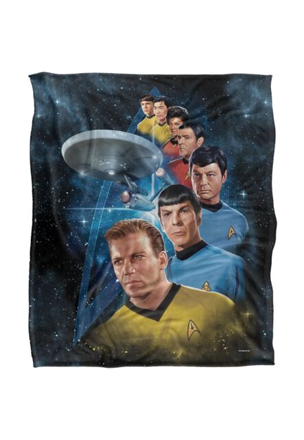 Star Trek Among The Stars Silky Touch Super Soft Throw Blanket 152 X 127 cm in White - image 1