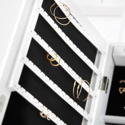 CARME HOME Amelia White Mirrored Jewellery Cabinet - thumbnail 7