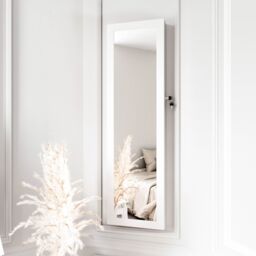 CARME HOME Amelia White Mirrored Jewellery Cabinet - thumbnail 6