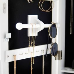 CARME HOME Amelia White Mirrored Jewellery Cabinet - thumbnail 8
