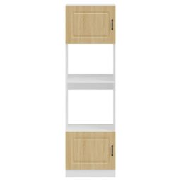 Berkfield Home Oven Cabinets 2 pcs Lucca Sonoma Oak Engineered Wood in Brown - thumbnail 4