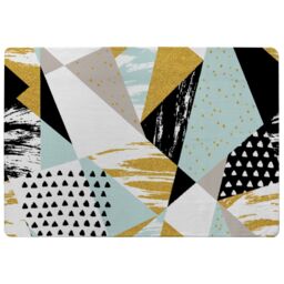 Benjamin Tate Design Geometric Shapes & Brush Strokes Rug in Natural - Size: Large - thumbnail 1