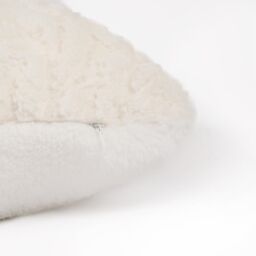 "OHS 4 x Cable Knit Cushion Covers Soft Sherpa Cases 18"" x 18"" in Cream - Size: 45 cm x 45 cm" - thumbnail 4