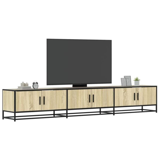 Berkfield Home TV Cabinet Sonoma Oak 240x35x41 cm Engineered Wood in Brown - Size: 240 x 35 x 41 cm - image 1