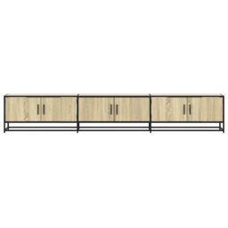 Berkfield Home TV Cabinet Sonoma Oak 240x35x41 cm Engineered Wood in Brown - Size: 240 x 35 x 41 cm - thumbnail 4
