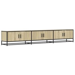 Berkfield Home TV Cabinet Sonoma Oak 240x35x41 cm Engineered Wood in Brown - Size: 240 x 35 x 41 cm - thumbnail 2