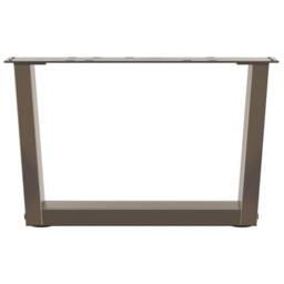 Berkfield Home Modern Dining Table Legs V-Shape 2 pcs Natural Steel 50x(30-31.3) in Brown - thumbnail 5