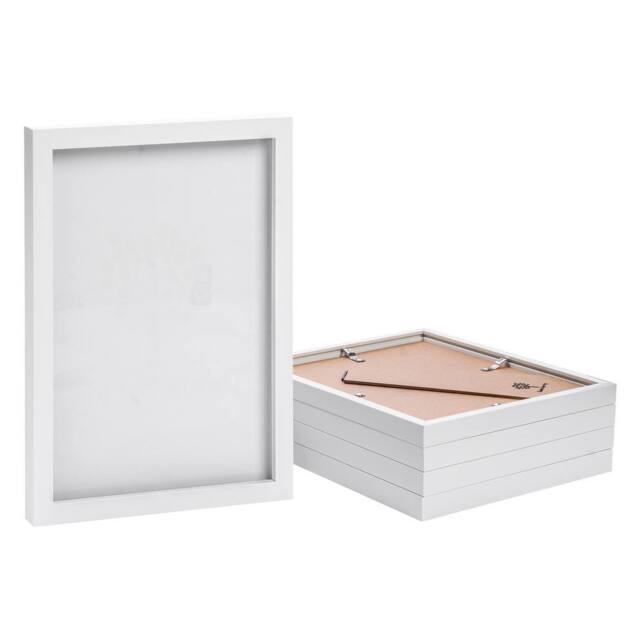 "Nicola Spring Photo Frames - A4 (8"" x 12"") - Pack of 5 in White" - image 1