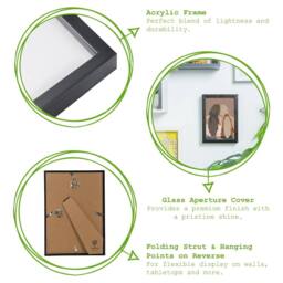 "Nicola Spring Photo Frames - A4 (8"" x 12"") - Pack of 5 in White" - thumbnail 2