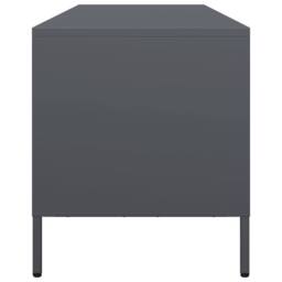 Berkfield Home TV Cabinet Anthracite 135x39x43.5 cm Cold-rolled Steel in Dark Grey - thumbnail 6