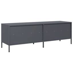 Berkfield Home TV Cabinet Anthracite 135x39x43.5 cm Cold-rolled Steel in Dark Grey - thumbnail 7