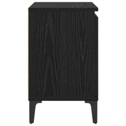 Berkfield Home Black Oak Nightstand Black oak Engineered wood 40 x 30 x 50 cm - thumbnail 7