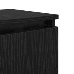 Berkfield Home Black Oak Nightstand Black oak Engineered wood 40 x 30 x 50 cm - thumbnail 9