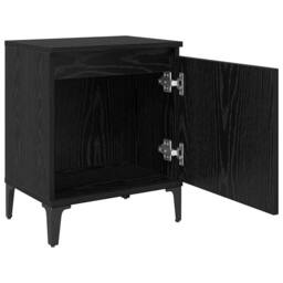 Berkfield Home Black Oak Nightstand Black oak Engineered wood 40 x 30 x 50 cm - thumbnail 5