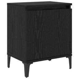 Berkfield Home Black Oak Nightstand Black oak Engineered wood 40 x 30 x 50 cm - thumbnail 1