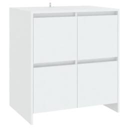 Berkfield Home Sideboard White 70x41x75 cm Engineered Wood - Size: 70 x 41 x 75 cm - thumbnail 3