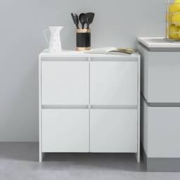 Berkfield Home Sideboard White 70x41x75 cm Engineered Wood - Size: 70 x 41 x 75 cm - thumbnail 2