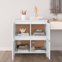 Berkfield Home Sideboard White 70x41x75 cm Engineered Wood - Size: 70 x 41 x 75 cm - thumbnail 9