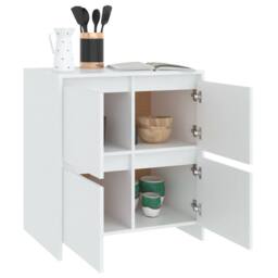 Berkfield Home Sideboard White 70x41x75 cm Engineered Wood - Size: 70 x 41 x 75 cm - thumbnail 6