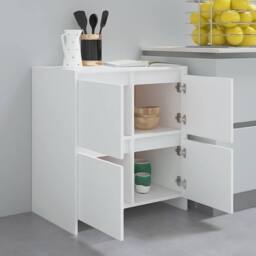Berkfield Home Sideboard White 70x41x75 cm Engineered Wood - Size: 70 x 41 x 75 cm - thumbnail 8