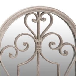 Berkfield Home Garden Mirror Sand 70x30 cm Iron for Outdoor Use in Cream - thumbnail 5
