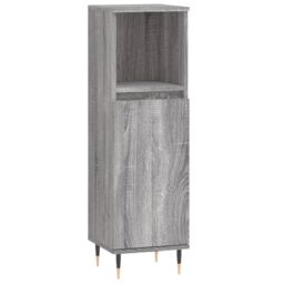 Berkfield Home 3 Piece Bathroom Cabinet Set Grey Sonoma Engineered Wood - thumbnail 5