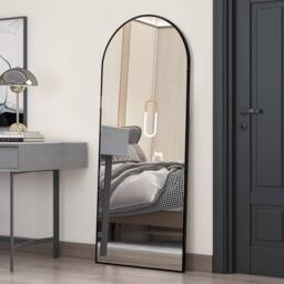 CASSILANDO Arched Full Length Mirror with HD Shatterproof Glass Panel in Black - Size: 198 cm x 96 cm x 1.4 cm - thumbnail 5