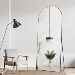 CASSILANDO Arched Full Length Mirror with HD Shatterproof Glass Panel in Black - Size: 198 cm x 96 cm x 1.4 cm - thumbnail 6