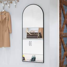 CASSILANDO Arched Full Length Mirror with HD Shatterproof Glass Panel in Black - Size: 198 cm x 96 cm x 1.4 cm - thumbnail 4