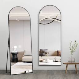 CASSILANDO Arched Full Length Mirror with HD Shatterproof Glass Panel in Black - Size: 198 cm x 96 cm x 1.4 cm - thumbnail 3