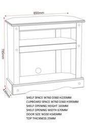 Seconique Corona Corner TV Cabinet in Natural - thumbnail 6