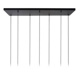 Lucide 'MALOTO' Dimmable Adjustable Indoor Retro Bar Pendant Light 7xE27 in Orange - thumbnail 4