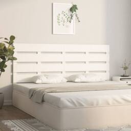 Berkfield Home Headboard White 140x3x80 cm Solid Wood Pine - Size: 140 x 3 x 80 cm - thumbnail 3