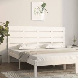Berkfield Home Headboard White 140x3x80 cm Solid Wood Pine - Size: 140 x 3 x 80 cm - thumbnail 2