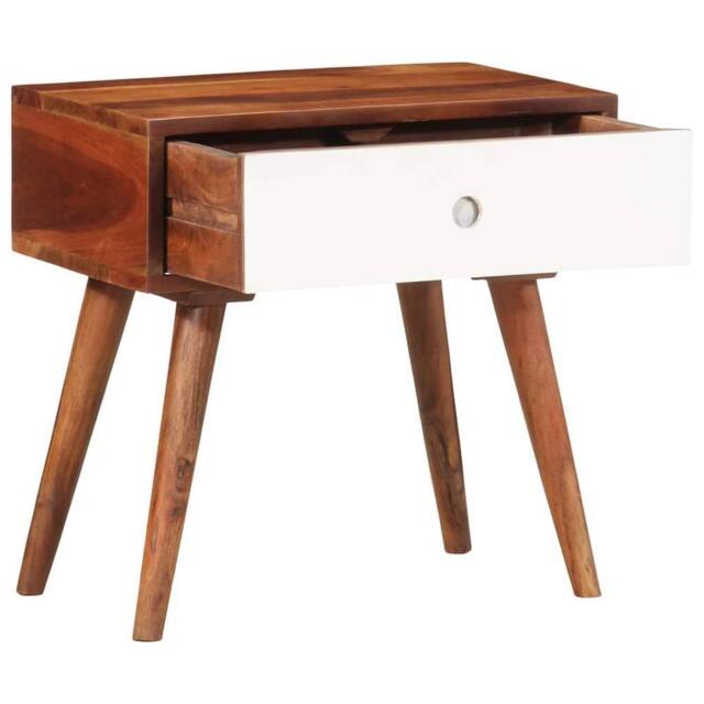 Berkfield Home Side Table 45x30x45 cm Solid Wood Acacia in Brown - Size: 45 x 30 x 45 cm - image 1