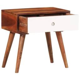 Berkfield Home Side Table 45x30x45 cm Solid Wood Acacia in Brown - Size: 45 x 30 x 45 cm - thumbnail 1