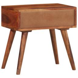 Berkfield Home Side Table 45x30x45 cm Solid Wood Acacia in Brown - Size: 45 x 30 x 45 cm - thumbnail 5