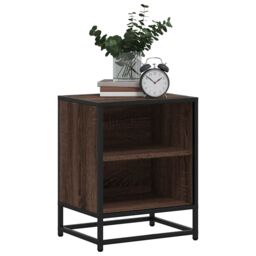 Berkfield Home Bedside Cabinets 2 pcs Brown Oak 40x31x50 cm Engineered Wood & Metal - Size: 40 x 31 x 50 cm - thumbnail 4