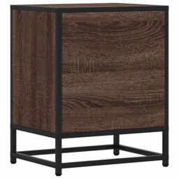 Berkfield Home Bedside Cabinets 2 pcs Brown Oak 40x31x50 cm Engineered Wood & Metal - Size: 40 x 31 x 50 cm - thumbnail 8