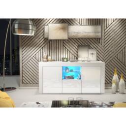 Mex Furniture LTD Sideboard Aurora 145cm - White with Gloss Doors & LED Lights - thumbnail 5