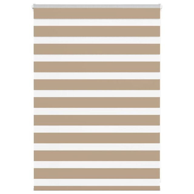 Berkfield Home Zebra Blind Sand Brown 95x100 cm Fabric Width 90.9 cm Polyester - image 1