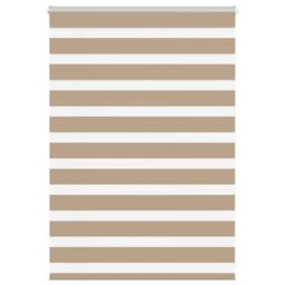 Berkfield Home Zebra Blind Sand Brown 95x100 cm Fabric Width 90.9 cm Polyester - thumbnail 3