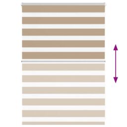 Berkfield Home Zebra Blind Sand Brown 95x100 cm Fabric Width 90.9 cm Polyester - thumbnail 5