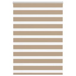 Berkfield Home Zebra Blind Sand Brown 95x100 cm Fabric Width 90.9 cm Polyester