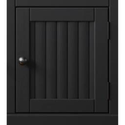NESTLUNE Country Sideboard 2 Door 2 Drawer Carbon Wax Solid Wood Pine in Black - Size: 100 cm x 15 cm - thumbnail 4