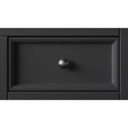 NESTLUNE Country Sideboard 2 Door 2 Drawer Carbon Wax Solid Wood Pine in Black - Size: 100 cm x 15 cm - thumbnail 5